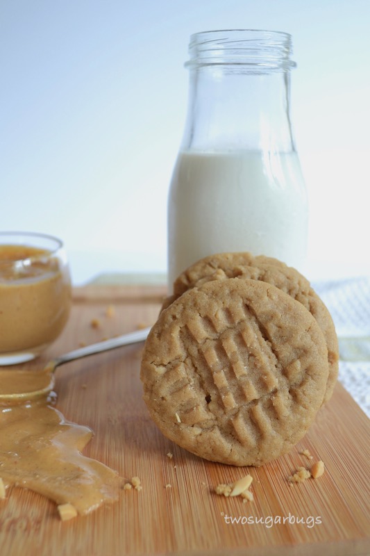 A chewy, thick, peanut buttery pb cookie with a little twist on the classic. Made with all butter and some ground oats, they have a phenomenal chew factor and are sure to please all peanut butter lovers!