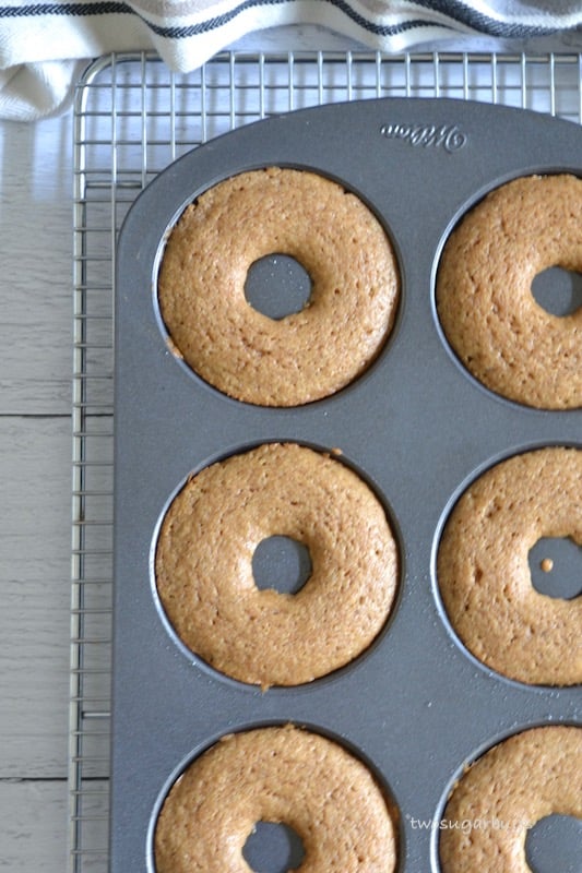 Baked donuts just pulled from the oven