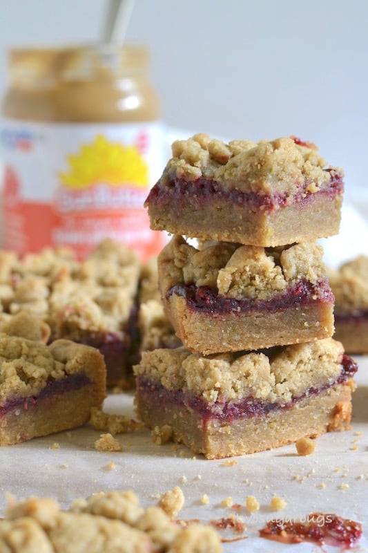 Stack of Sunbutter and jelly bars