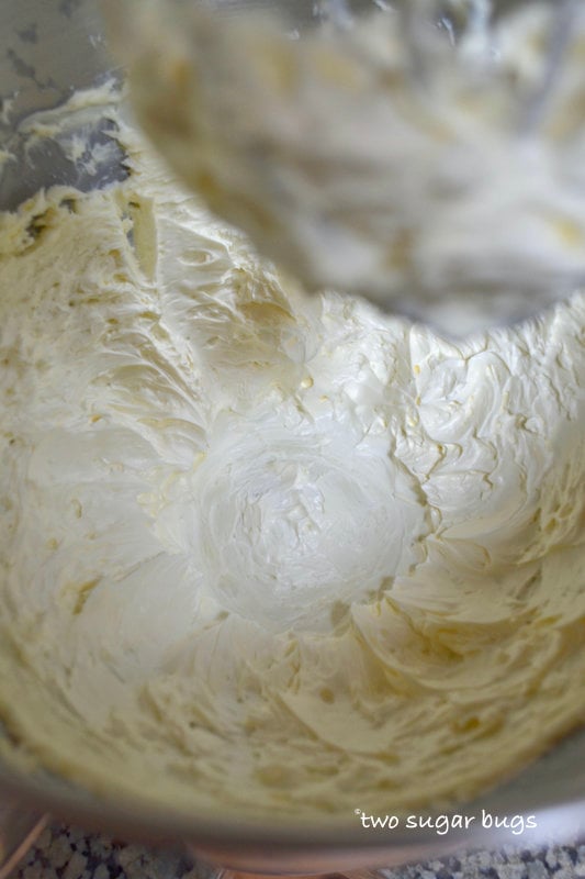 pale whipped butter in a mixing bowl