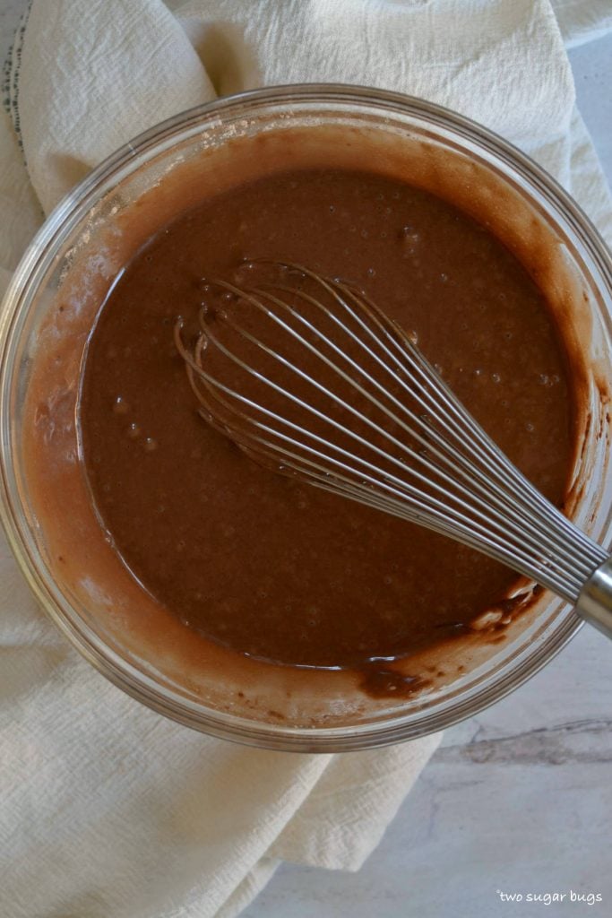 chocolate crazy cupcake batter in a bowl