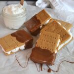 Homemade smores on parchment paper