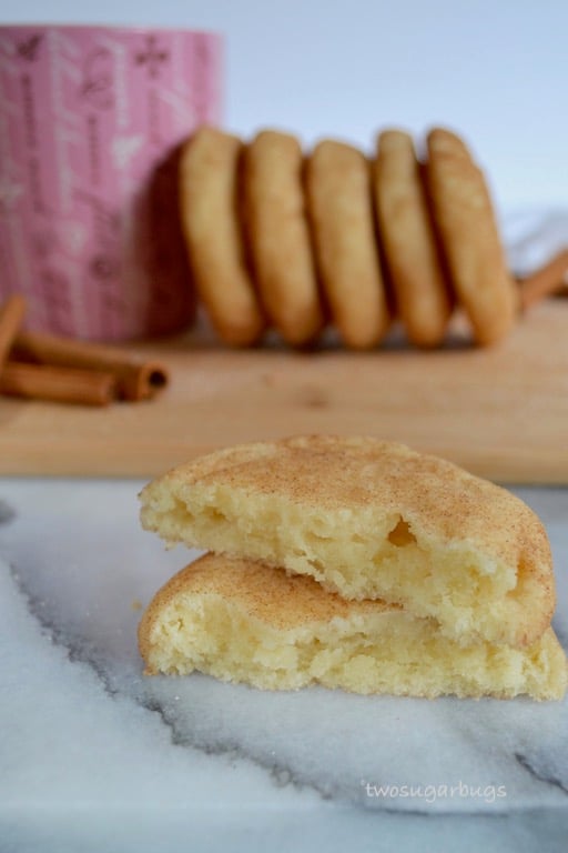 Thick and chewy snickerdoodles! #twosugarbugs #snickerdoodles #cinnamonsugar