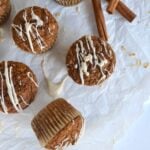 Gingerbread muffins on parchement paper