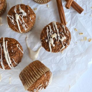 Gingerbread muffins on parchement paper