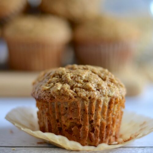 Banana Oat Bran Muffins ~ two sugar bugs ~ Breakfast