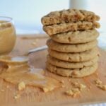 A chewy, thick, peanut buttery pb cookie with a little twist on the classic. Made with all butter and some ground oats, they have a phenomenal chew factor and are sure to please all peanut butter lovers!