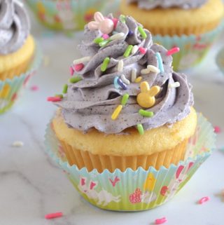 Up close shot of cupcake