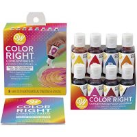 Wilton Color Right Performance Food Coloring Set, Achieve Consistent Colors for Icing, Fondant and Cake Batter, 8-Base Colors
