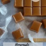 pinterest graphic for homemade caramel