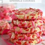 Pinterest graphic for sprinkle cookies