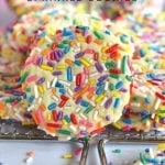 Pinterest graphic for sprinkle cookies