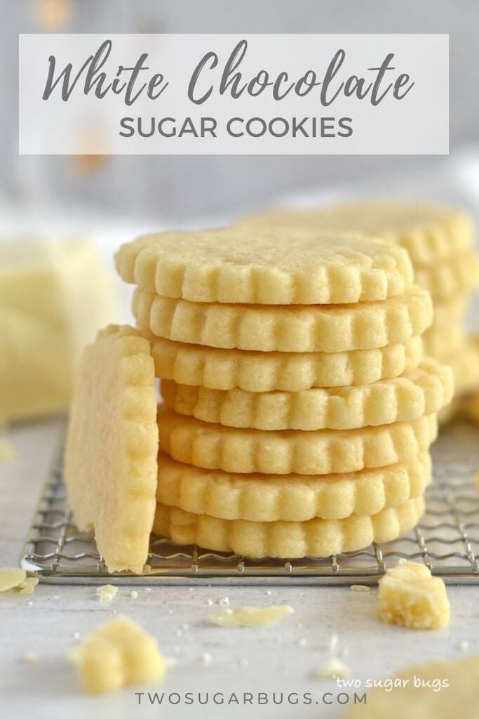 White Chocolate Sugar Cookies Recipe ~ two sugar bugs