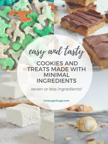 pinterest graphic for easy treats made with minimal ingredients