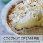 pinterest graphic of the ultimate coconut cream pie