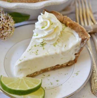 slice of margarita pie on a plate
