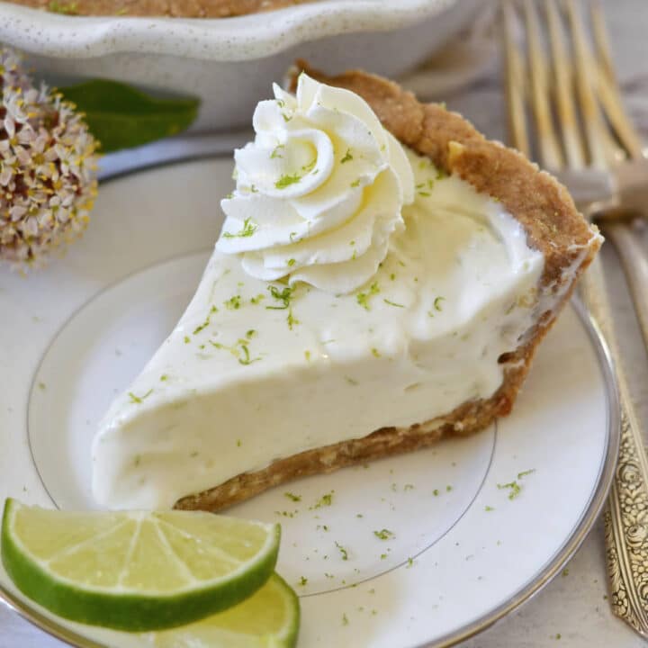 slice of margarita pie on a plate