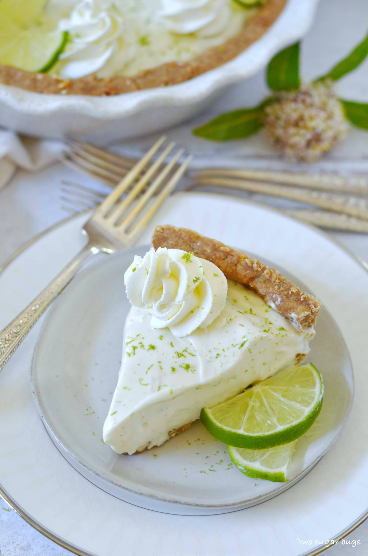 Margarita Pie with a Pretzel Crust ~ two sugar bugs