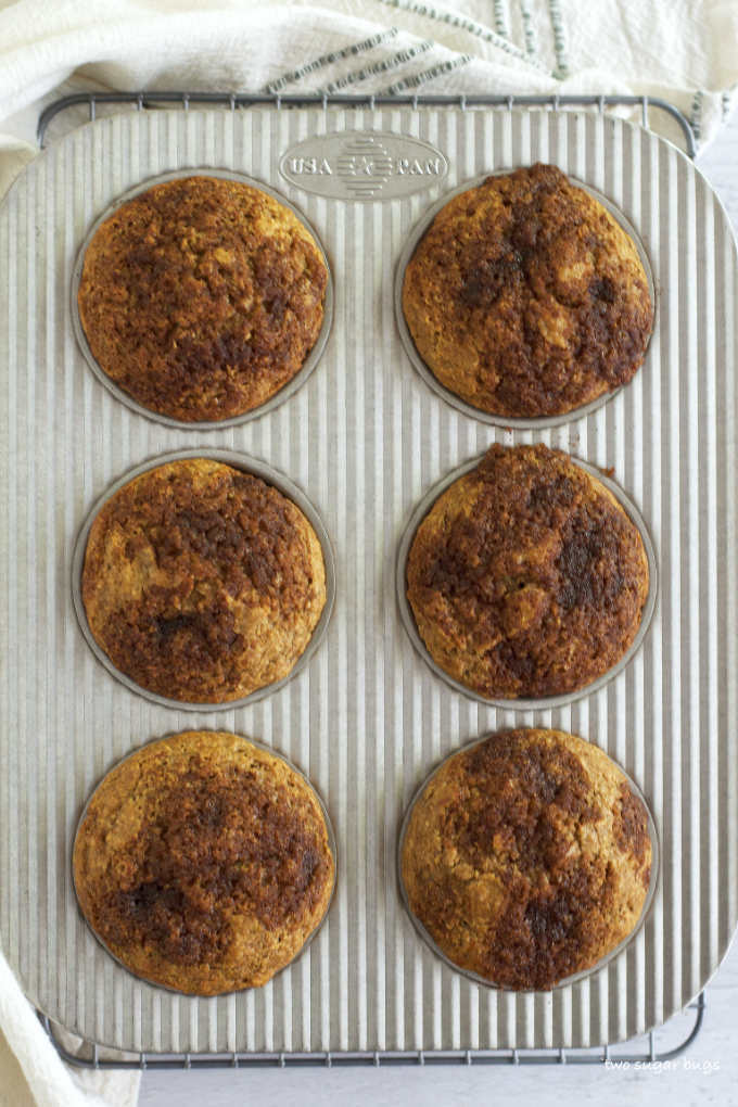 baked muffins in muffin pan