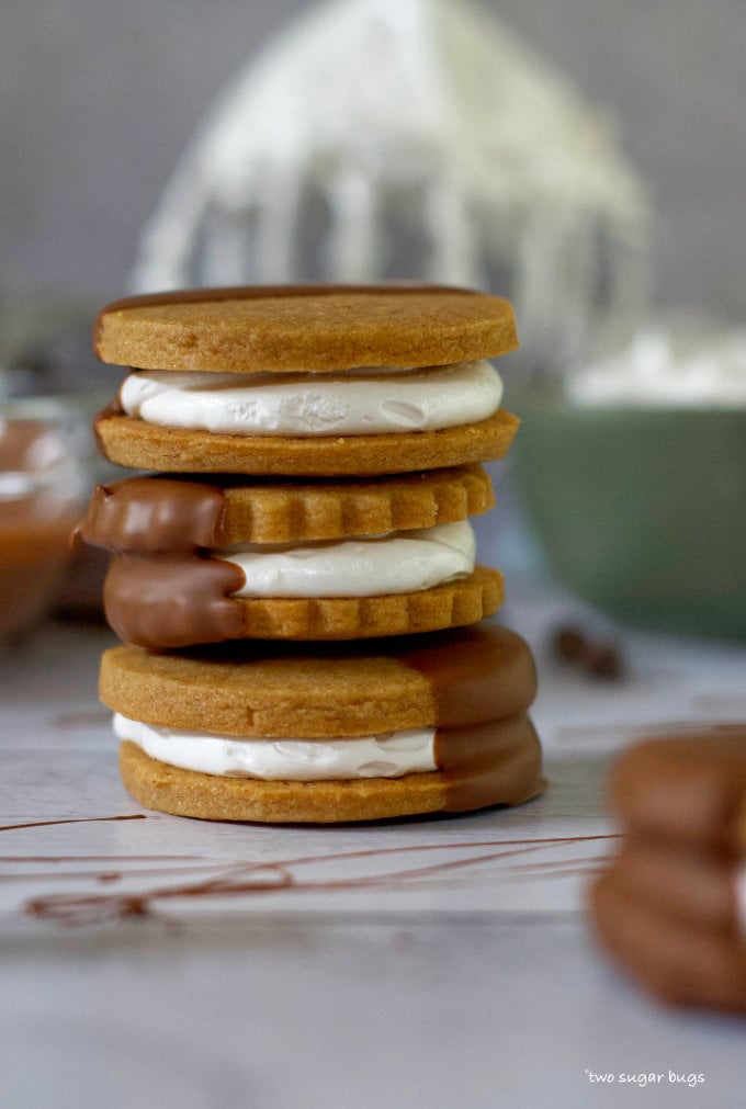 stack of three homemade s'mores bars