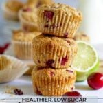 pinterest graphic for cherry lime muffins