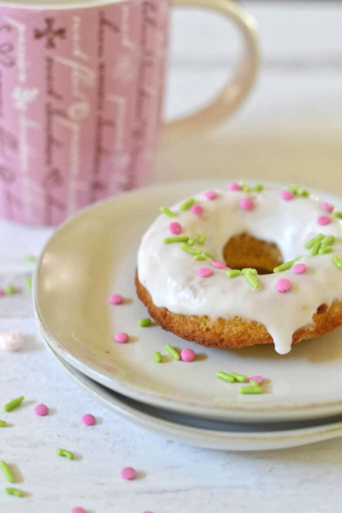 carrot cake donut on a plate