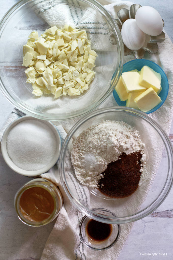 ingredients for salted caramel espresso bars