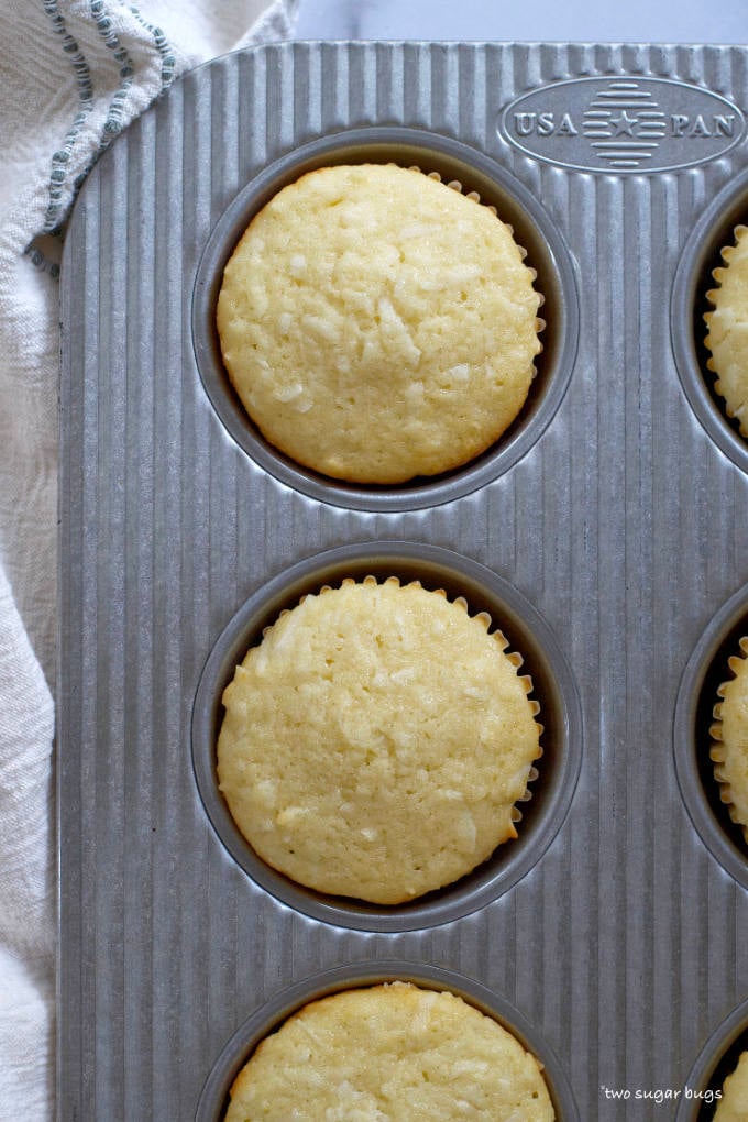 baked cupcakes in muffin tin