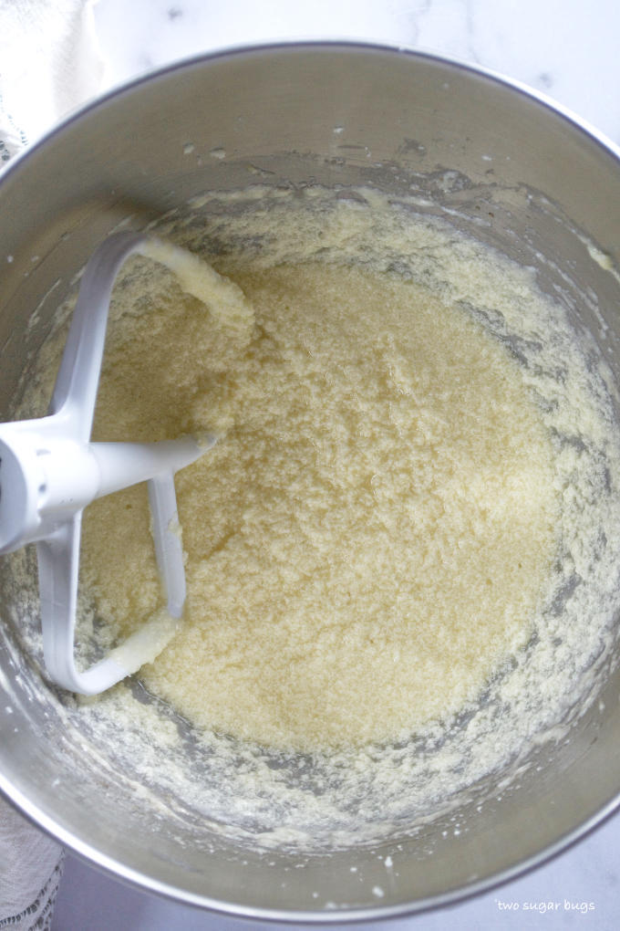 coconut rum cupcake batter in a mixing bowl