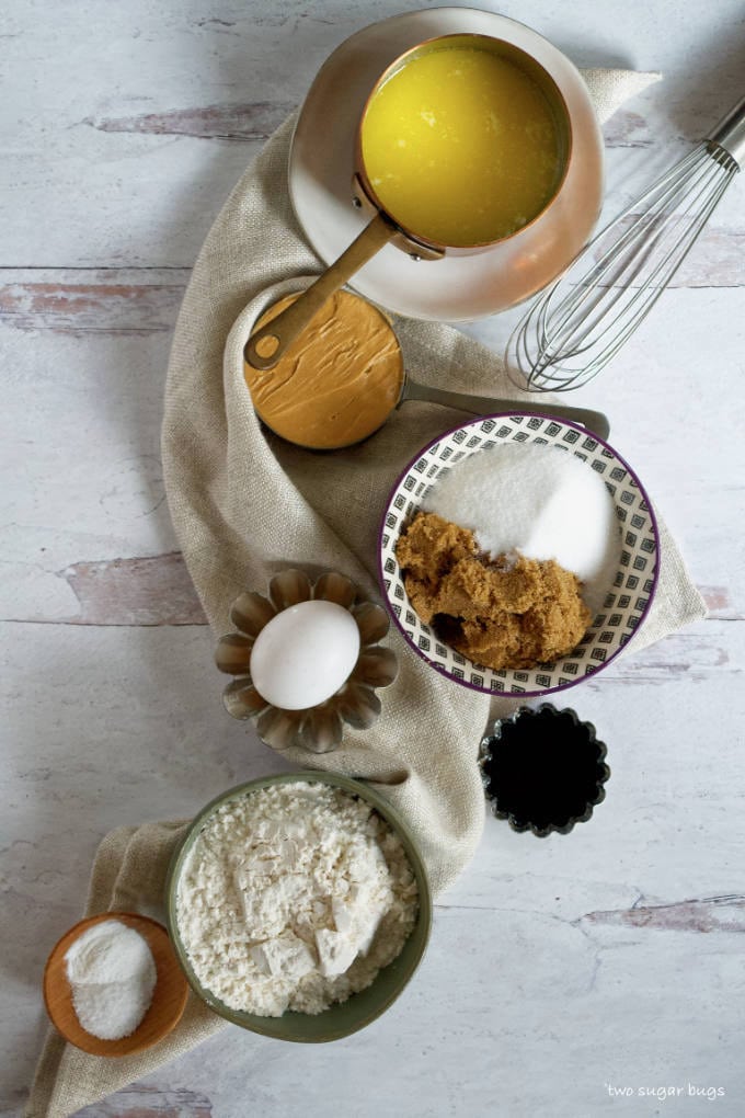 ingredients for peanut butter blondies