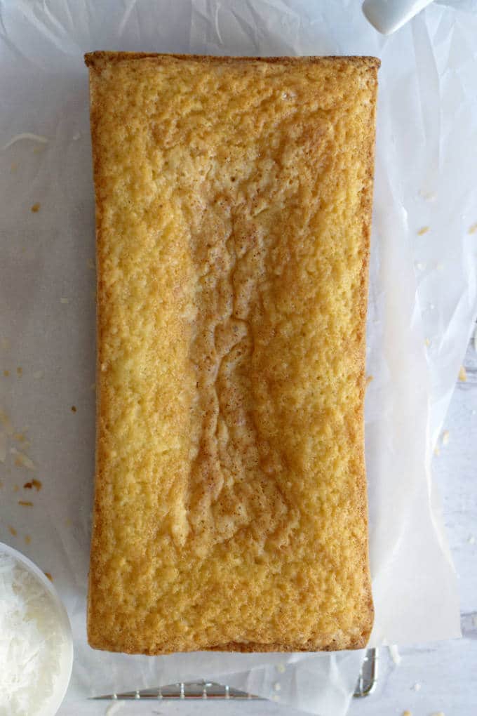 baked cake on a cooling rack