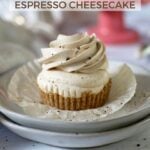 pinterest graphic for mini no bake cheesecakes