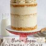 pinterest graphic for brown sugar cake