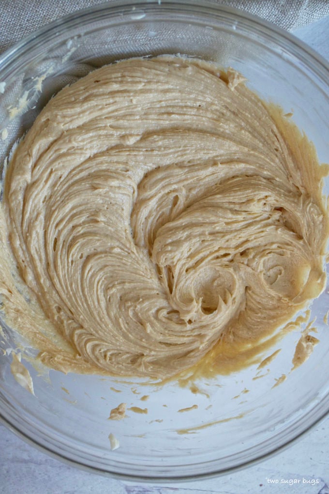 peanut butter and cream cheese mixture in a bowl