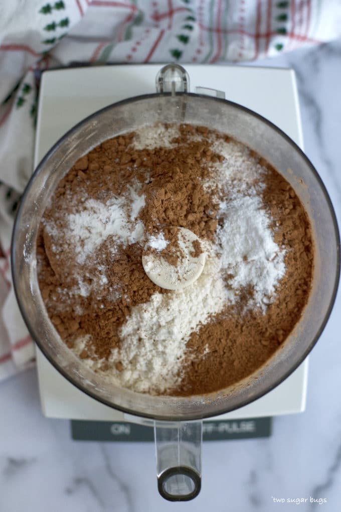 dry ingredients in a food processor