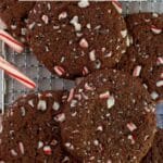 pinterest graphic for double peppermint chocolate cookies