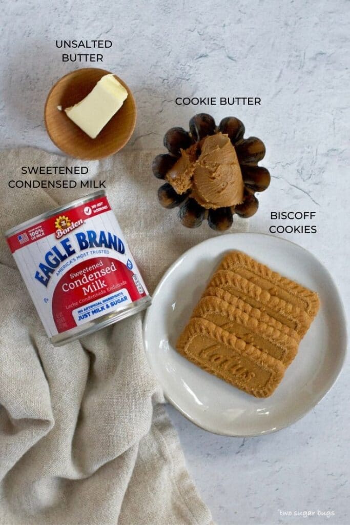 ingredients for cookie butter brigadeiro