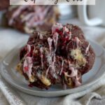pinterest graphic for double chocolate raspberry rolls