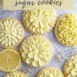 Pinterest graphic for lemon cut-out sugar cookies