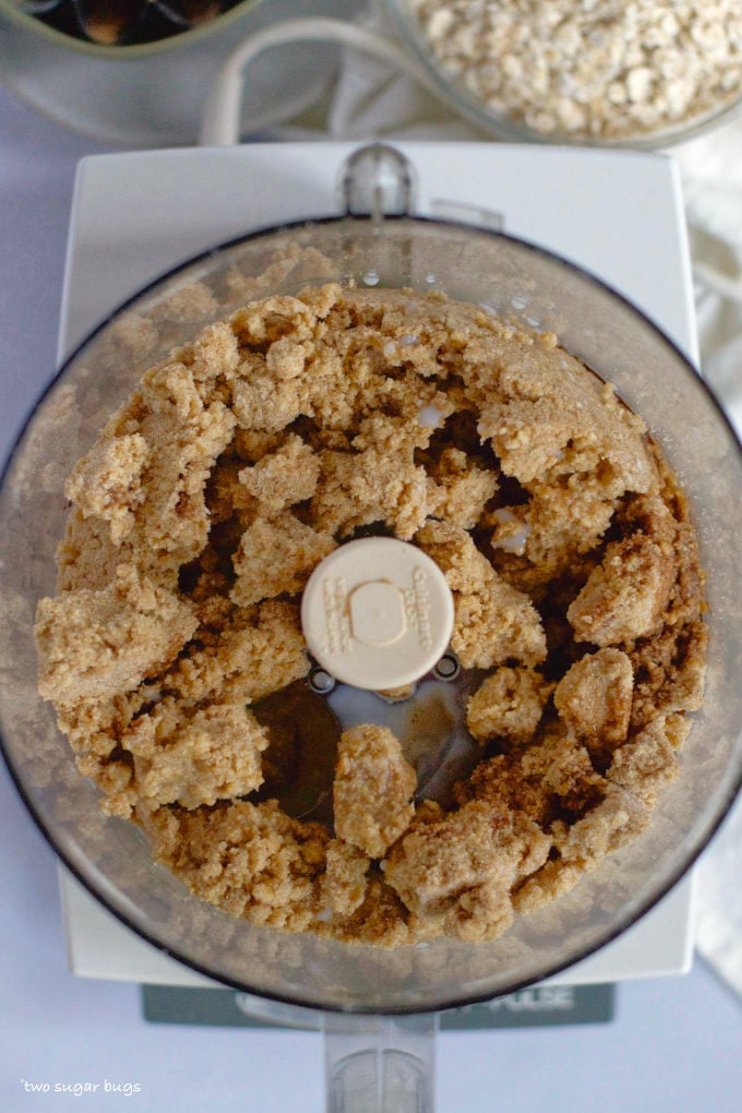 edible oatmeal cookie dough in food processor bowl