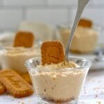 Pinterest graphic for 3 ingredient biscoff cookie mousse