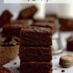 pinterest graphic for one bowl brownies