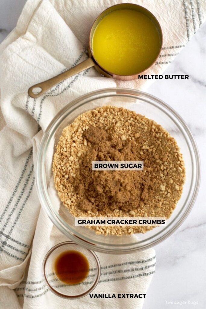 ingredients for vanilla graham cracker crust