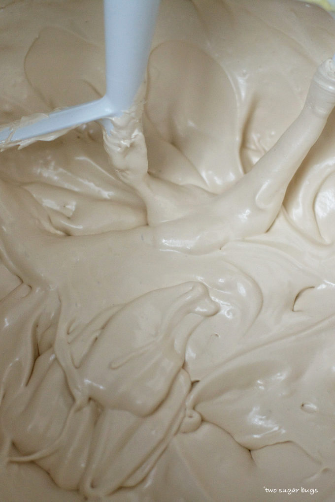 the meringue looking soupy after a third of the butter has been added