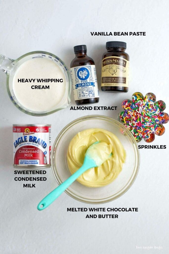 ingredients for funfetti ice cream recipe with no churn method