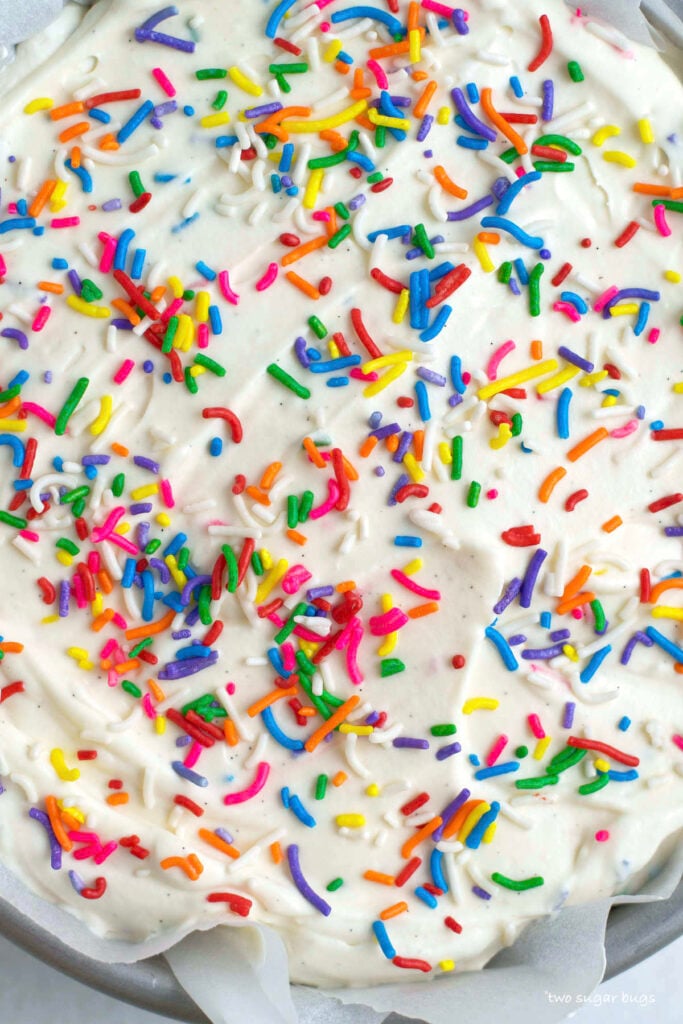 up close look at finished funfetti ice cream