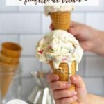 pinterest graphic for funfetti ice cream recipe