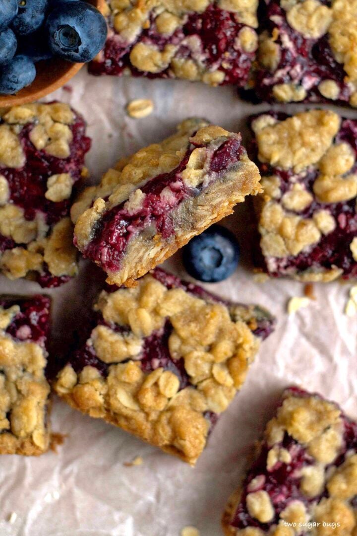 Berry Crumble Bars (with frozen berries) two sugar bugs