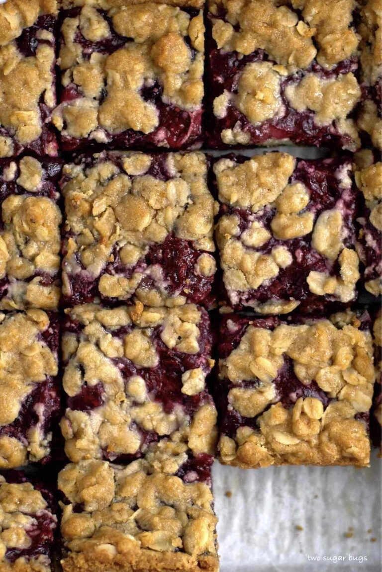 Berry Crumble Bars (with frozen berries) two sugar bugs