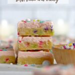 pinterest graphic for sugar cookie bars with cream cheese